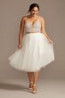 Spaghetti Strap Plus Size Wedding Separates Top 9DS150791