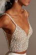 Embellished Spaghetti Strap Wedding Separates Top DS150791