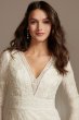 Sequin Embellished Wedding Dress with Scallop Hem MS251236