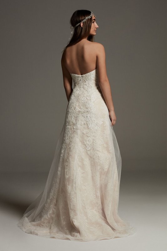 Lace Overskirt Wedding Dress VW351590