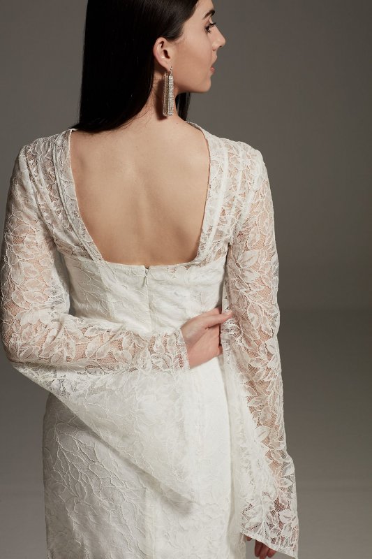 Lace Long Sleeve Mini Dress VW351606