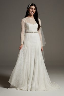 Long Sleeve Lace Overdress VW351609