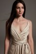 Charmeuse Bridesmaid Dress with Deep V-Neckline VW360549