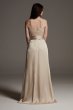 Charmeuse Bridesmaid Dress with Deep V-Neckline VW360549