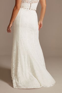 Lace Plus Size Wedding Separates Skirt with Slit 9DS150828