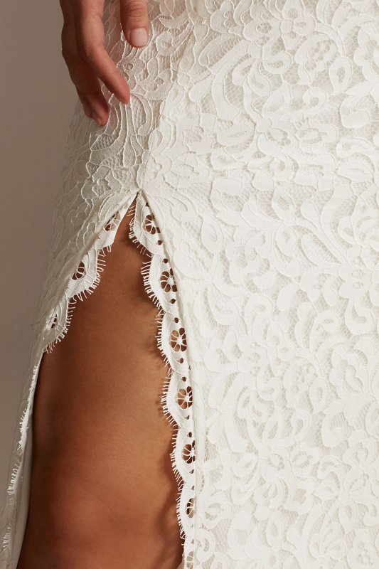 Lace Plus Size Wedding Separates Skirt with Slit 9DS150828
