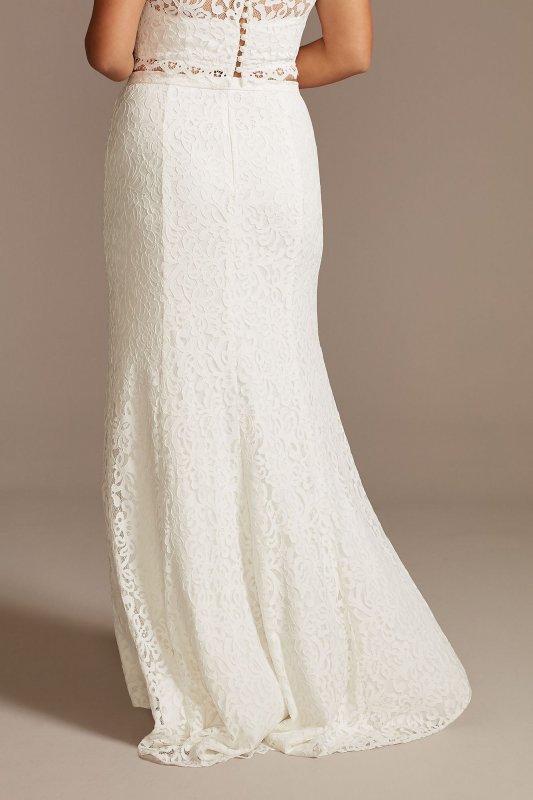 Lace Plus Size Wedding Separates Skirt with Slit 9DS150828