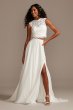 Button Back Lace Cap Sleeve Wedding Separates Top DS150848
