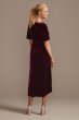 Velvet Flutter Sleeve Midi Dress with Tie Waist DS270123