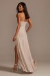 Crepe-Back Satin High Neck Bridesmaid Dress F20096