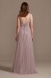 Tank V-Neck Embroidered Soft Net Bridesmaid Dress F20119