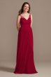 Tank V-Neck Embroidered Soft Net Bridesmaid Dress F20119