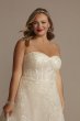 Lace Applique Tea-Length Tall Plus Wedding Dress 4XL8CWG903