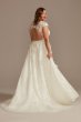 Cap Sleeve 3D Floral Lace Tall Plus Wedding Dress 4XL8CWG907