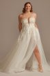 Tall Plus Tulle Bodysuit Wedding Dress with Straps 4XL9MBSWG898