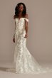 Tall Illusion Lace Bodysuit Wedding Dress 4XLMBSWG899
