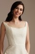 Lace A-Line Square Neck Tall Wedding Dress 4XLWG4046