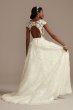 Cap Sleeve 3D Floral Lace Petite Wedding Dress 7CWG907