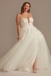 Removable Straps Tulle Plus Size Wedding Dress 9LSSWG898