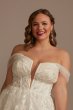 Removable Straps Tulle Plus Size Wedding Dress 9LSSWG898