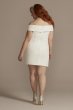 Short Off Shoulder Cuff Neckline Crepe Plus Dress 9SDWG0978