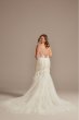 Beaded Lace 3D Floral Plus Tulle Wedding Dress 9SWG897