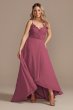 Lace Chiffon High-Low Bridesmaid Dress F20360