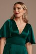 Charmeuse Flutter-Sleeve A-Line Bridesmaid Dress GS290034