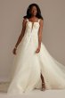 Removable Straps Tulle Wedding Dress with Slits LSSWG898