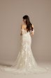 Embellished Lace Swag Sleeve Wedding Dress LSSWG899