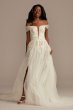 Removable Straps Tulle Bodysuit Wedding Dress MBSWG898
