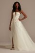 Removable Straps Tulle Bodysuit Wedding Dress MBSWG898