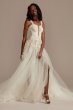 Removable Straps Tulle Bodysuit Wedding Dress MBSWG898