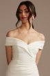 Short Off Shoulder Cuff Neckline Crepe Dress SDWG0978