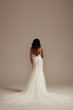 Beaded Lace 3D Floral Plunge Tulle Wedding Dress SWG897