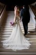 Beaded Lace 3D Floral Plunge Tulle Wedding Dress SWG897