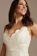 High-Low Lace Dress with Spaghetti Straps WBM2400V4