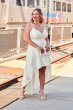 High-Low Lace Dress with Spaghetti Straps WBM2400V4