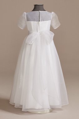 Short Sleeve Flower Girl Dress with Appliques WG1439