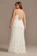 Halter Keyhole Lace Plus Dress with Lace-Up Back 650711W