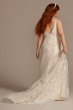 V-Neck Lace Plus Wedding Dress with Scallop Hem 8MS251250