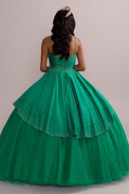 Embellished Quince Gown with Detachable Skirt Fifteen Roses FR2110