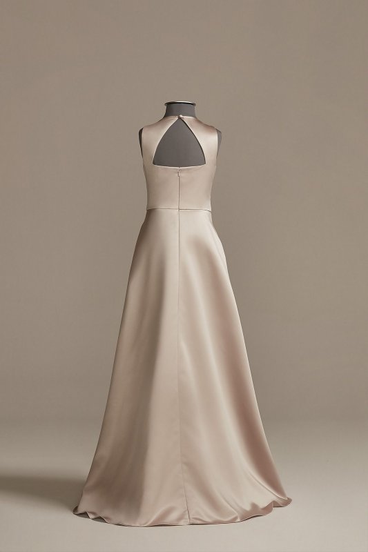 Sleeveless Satin A-Line Junior Bridesmaid Dress JB9923