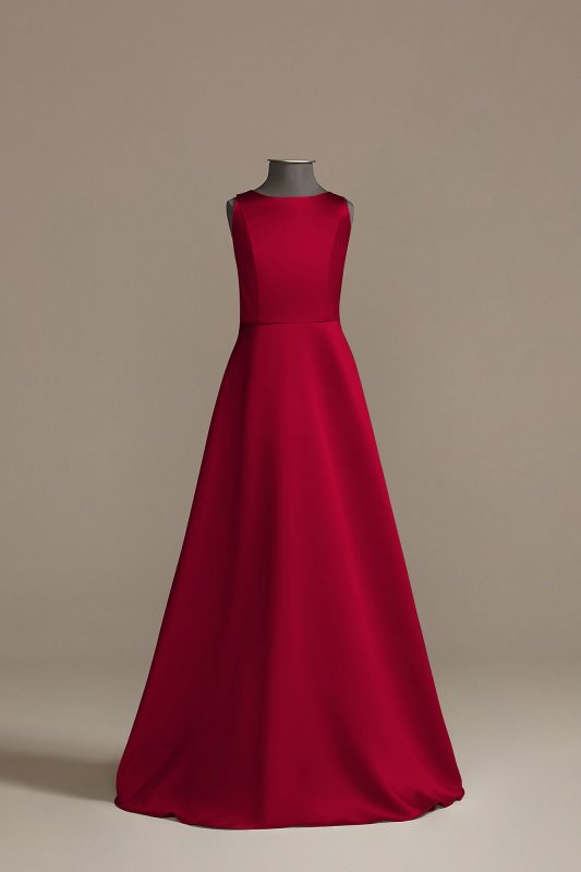 Sleeveless Satin A-Line Junior Bridesmaid Dress JB9923