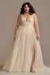 Beaded Illusion Tall Plus Bodysuit Wedding Dress 4XL9MBSWG837