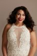 Illusion Keyhole Bodysuit Tall Plus Wedding Dress 4XL9MBSWG843