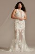 Illusion Keyhole Bodysuit Tall Plus Wedding Dress 4XL9MBSWG843