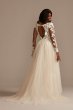 Long Sleeve Lace Appliqued Tall Plus Wedding Dress 4XL9SLSWG862