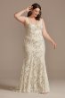 Strapless Stretch Lace Tall Plus Wedding Dress 4XL9WG4022