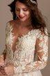 Long Sleeve Lace Appliqued Tall Wedding Dress 4XLSLSWG862